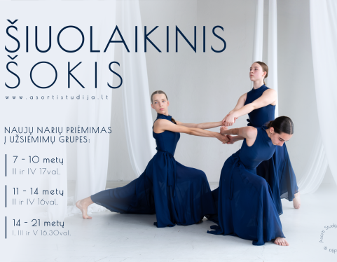 Registracija šiuolaikinio šokio 2026m. pavasario sezonui